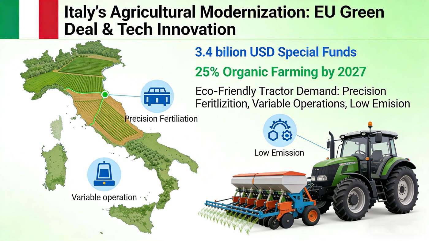 The Italian government is vigorously promoting agricultural modernization. The Italian government is vigorously promoting agricultural modernization.